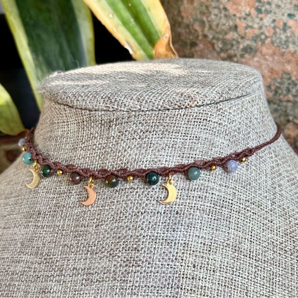 Boho Micro Macrame Choker - Picture 3 of 4